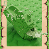 Papuci Casual pentru Adolescenti, Flippy, Model Unisex de Forma Pixel, Rezistenti Usori si Moi din Spuma EVA Antiderapanti, Marime 36-37, Verde deschis - vivimall.ro