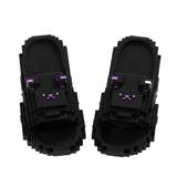 Papuci Casual pentru Adolescenti, Flippy, Model Unisex de Forma Pixel, Rezistenti Usori si Moi din Spuma EVA Antiderapanti, Marime 36-37, Negru - vivimall.ro