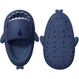 Papuci Tip Rechin, Flippy, Unisex, din Spuma EVA, Talpa Groasa Antiderapanta, Rezistenti la Uzura, Marime 40-41, Albastru Inchis - vivimall.ro