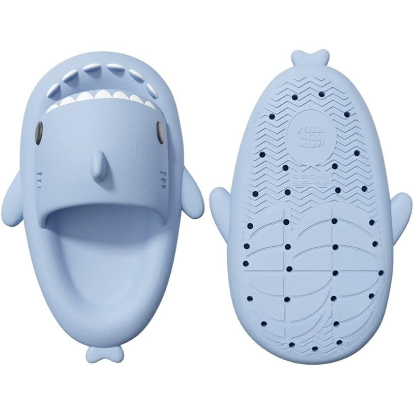 Papuci Tip Rechin, Flippy, Unisex, din Spuma EVA, Talpa Groasa Antiderapanta, Rezistenti la Uzura, Marime 38-39, Albastru Deschis - vivimall.ro