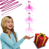 Papusa Zana Zburatoare, Vivimall, Jucarie cu Senzor pentru Coordonarea Miscarilor, Incarcare USB, cu Lumini, 19x6.5 cm, Roz - vivimall.ro