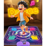 Jucarie Interactiva, Vivimall, Covor Muzical de Dans, 4-6 Ani, Bluetooth, 4 Moduri, 90 x 90 cm, Mov - vivimall.ro