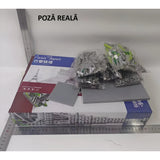 Set de Constructie Turnul Eiffel, Vivimall, 6 Ani, Ornament Creativ, 42x20x20 cm, 649 de Piese, Gri - vivimall.ro