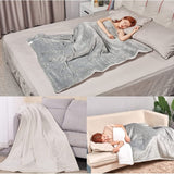 Patura Cu Incalzire Electrica, Vivimall, 135 W, 180x130 cm, 6 Trepte De Incalzire, Flanel, Gri - vivimall.ro