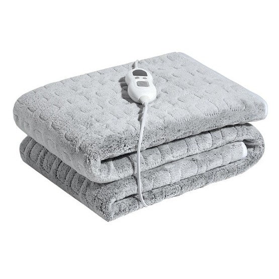 Patura electrica simpla, Vivimall, 100 W, 152 x 127 cm, 6 trepte de reglare, Gri - vivimall.ro