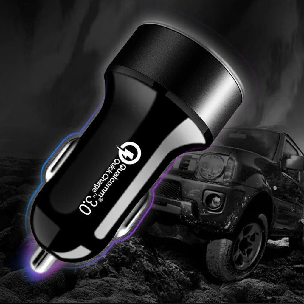 Incarcator Auto 2 in 1, Vivimall, Port USB Fast Charge QC3.0 si Type C, PD 20W, Negru - vivimall.ro