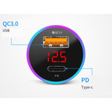 Incarcator Auto 2 in 1, Vivimall, Port USB Fast Charge QC3.0 si Type C, PD 20W, Negru - vivimall.ro
