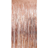 Perdea Franjurata, Vivimall, Model Decor Petrecere, pentru Fundal de Poze, Amenajare Colorata a Petrecerii, Dimensiune 100x200 cm, Roz Auriu - vivimall.ro