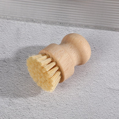 Perie De Curatat Vase Si Alimente, Din Lemn De Fag, 8 X 5 Cm, Perie Din Sisal, Bej - vivimall.ro