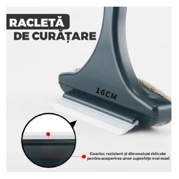 Perie de Spalat si Curatat Geamuri, Vivimall, pentru Plase si Suprafete Diverse, 46x16x5 cm, Verde Inchis-Alb - vivimall.ro