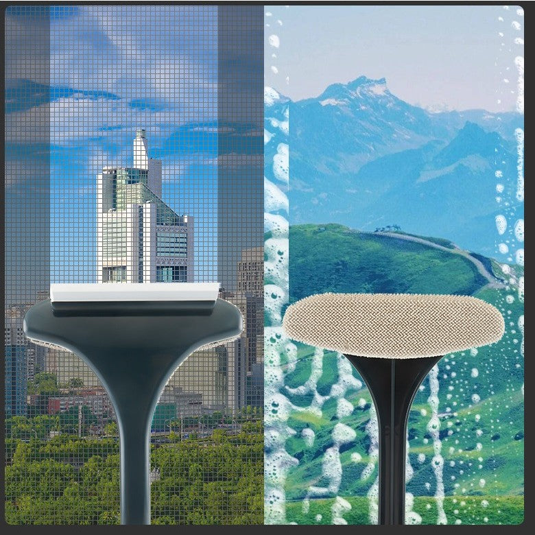 Perie de Spalat si Curatat Geamuri, Vivimall, pentru Plase si Suprafete Diverse, 46x16x5 cm, Verde Inchis-Alb - vivimall.ro