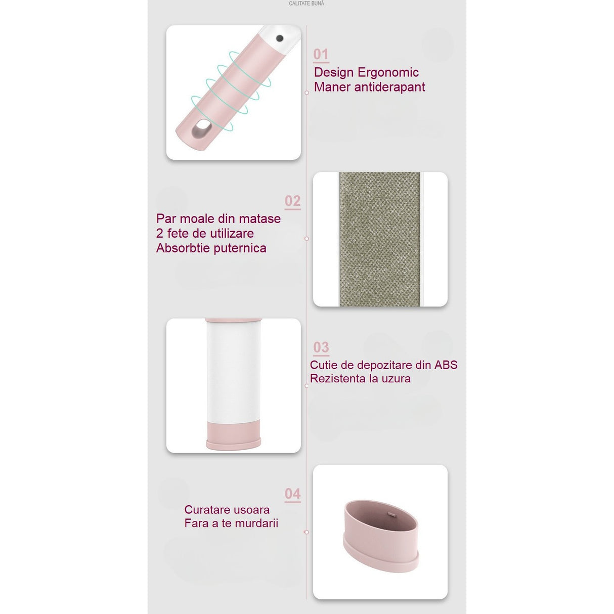 Perie Pentru Scame Si Par Autocuratare | CleanSwipe - vivimall.ro