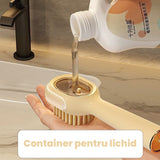 Perie pentru Curatare Incaltaminte cu Recipient pentru Detergent, Vivimall, Perie Multifunctionala pentru Incaltaminte si Lenjerie, cu Peri Moi, Fara Deteriorare, 22x6x4 cm, Galben - vivimall.ro