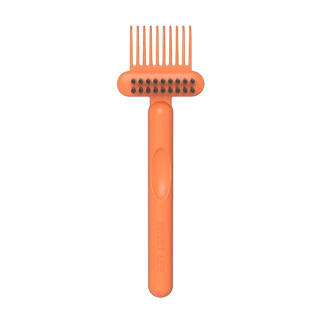 Perie pentru Curatarea Parului, Vivimall, din Plastic, 16 x 5 cm, Portocaliu - vivimall.ro