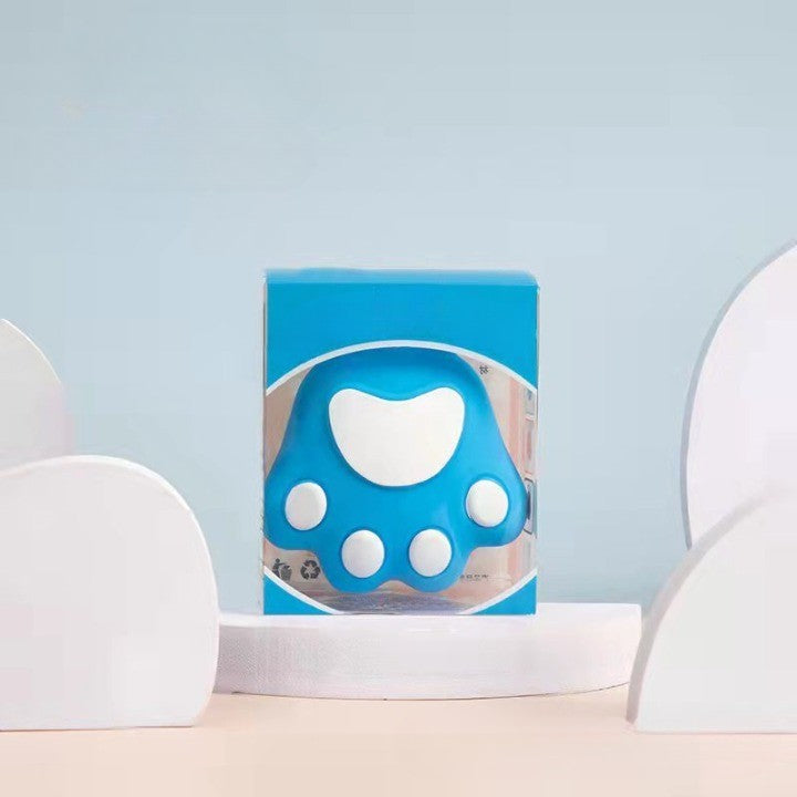 Perie pentru Masajul Scalpului, Perie pentru Sampon, Labuță de Pisică, Dimensiune 7x8 cm, Curatarea si Mentinerea Curata a Parului, Albastru - vivimall.ro