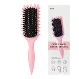 Perie Profesionala pentru Definirea Buclelor,Flippy, pentru Par Cret, Multifunctională, Roz