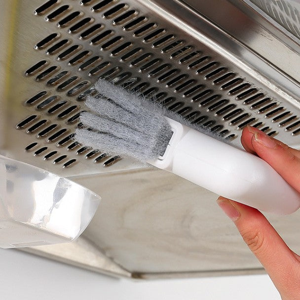 Perii de Curatat 2 in 1, Vivimall, Perii pentru Canalele din Ferestre si Usi, Perii pentru Colturi Moarte, pentru Geamuri, locuri greu de accesat, Alb - vivimall.ro