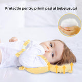 Perna tip Rucsac pentru Protectia Capului, Vivimall, Tetiera tip Tigru, pentru Bebelusi, 33x6x19 cm, 180 g, Crem - vivimall.ro