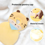 Perna tip Rucsac pentru Protectia Capului, Vivimall, Tetiera tip Tigru, pentru Bebelusi, 33x6x19 cm, 180 g, Crem - vivimall.ro