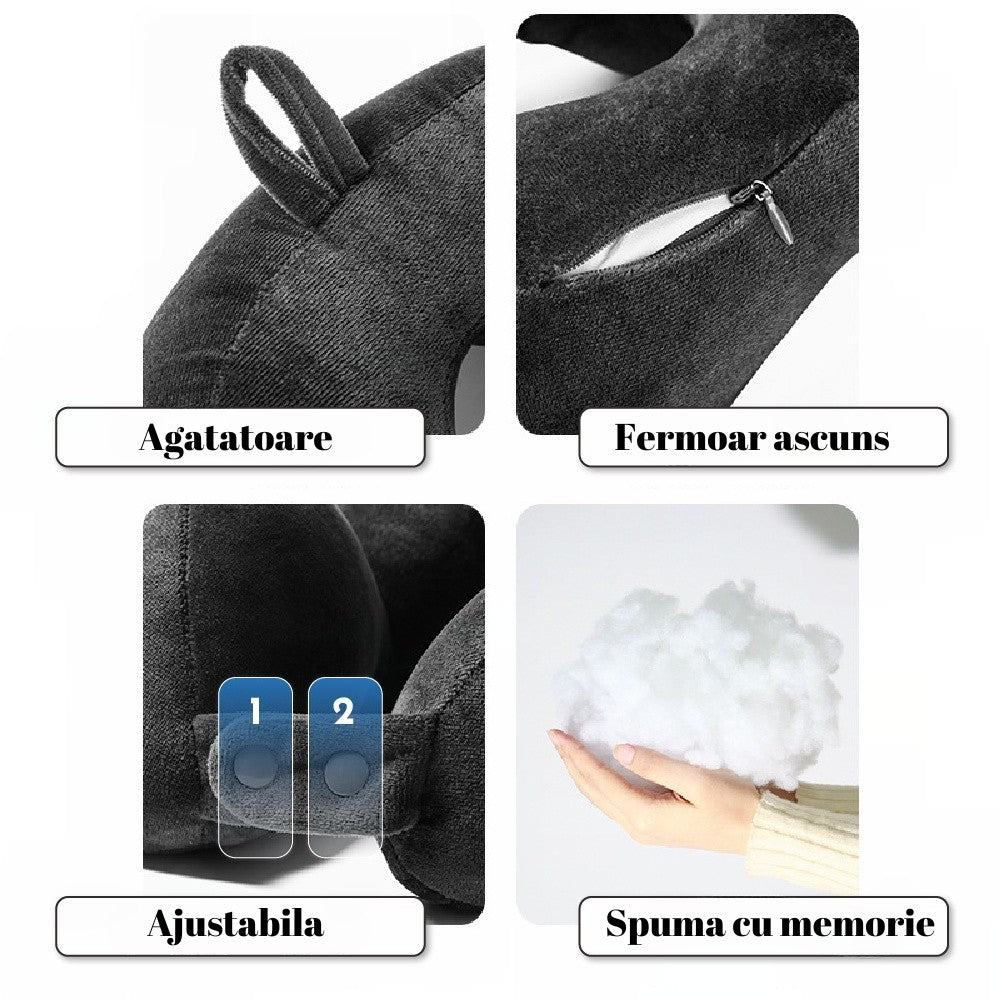 Perna De Calatorie, Pentru Gat, Din Bumbac, Cu 4 Cocoase, Ajustabila