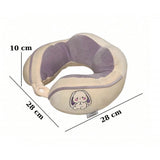 Perna de Calatorie, Vivimall, Pentru Gat si Cap, Umplutura din Bumbac, 28x28x10 cm, cu Model Brodat Iepure, Lila - vivimall.ro