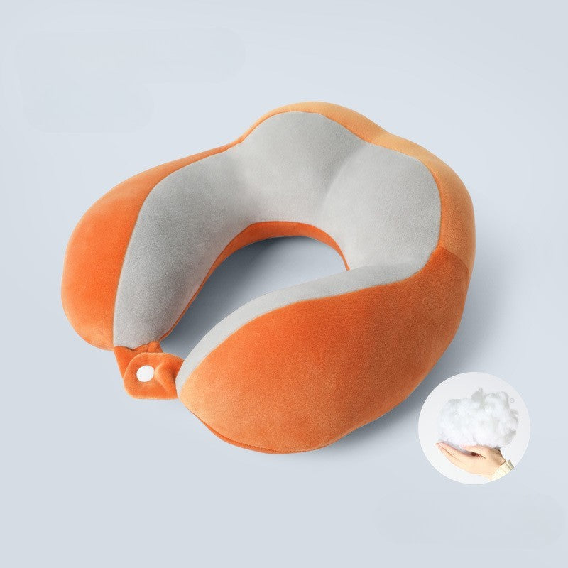 Perna De Voiaj Pentru Gat, Din Bumbac, 4 Cocoase Pentru Confort, Accesoriu De Voiaj, Birou, Masina, Sistem Prindere Capse