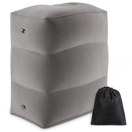 Perna Gonflabila Multifunctionala, Vivimall, pentru Picioare, Cap, 3 Straturi, Inaltime Reglabila, 17.8 x 25.4 x 42.9 cm, Gri Inchis - vivimall.ro