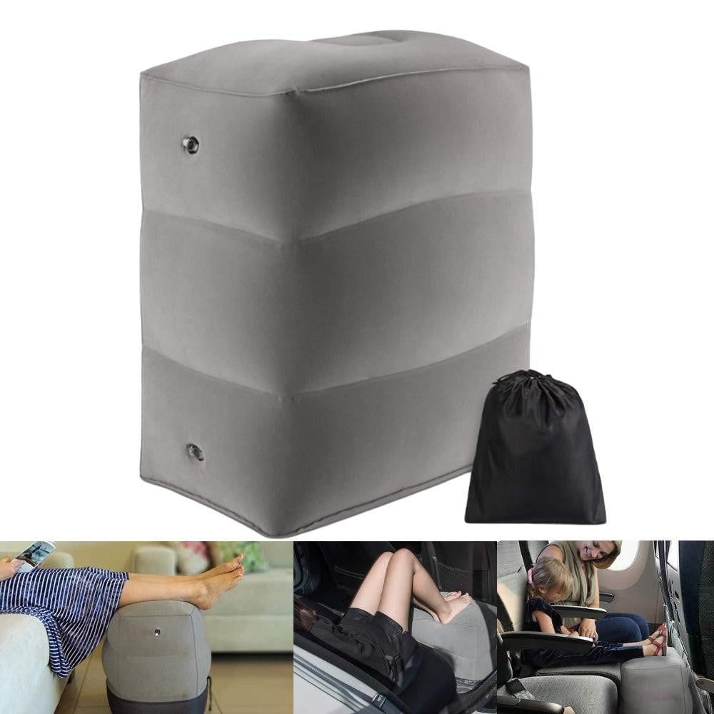 Perna Gonflabila Multifunctionala, Vivimall, pentru Picioare, Cap, 3 Straturi, Inaltime Reglabila, 17.8 x 25.4 x 42.9 cm, Gri Inchis - vivimall.ro