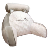 Perna Multifunctionala, Flippy, Spatar pentru Pat, Protectie Lombara, Marime Medie, 60 x 40 cm, din Latex, Model Catelus, Gri - vivimall.ro