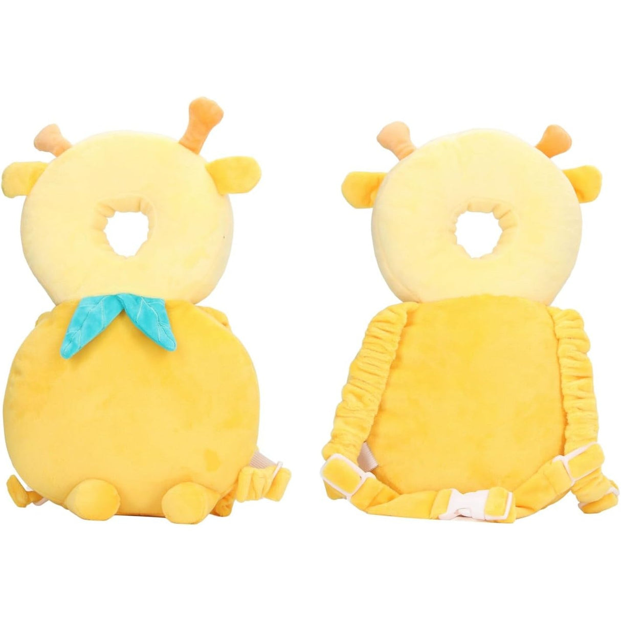 Perna tip Rucsac pentru Protectia Capului, Vivimall, Tetiera tip Girafa, pentru Bebelusi, 33x6x19 cm, 180 g, Galben - vivimall.ro