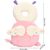 Perna tip Rucsac pentru Protectia Capului, Vivimall, Tetiera tip Insecta, pentru Bebelusi, 33x6x19 cm, 180 g, Roz - vivimall.ro