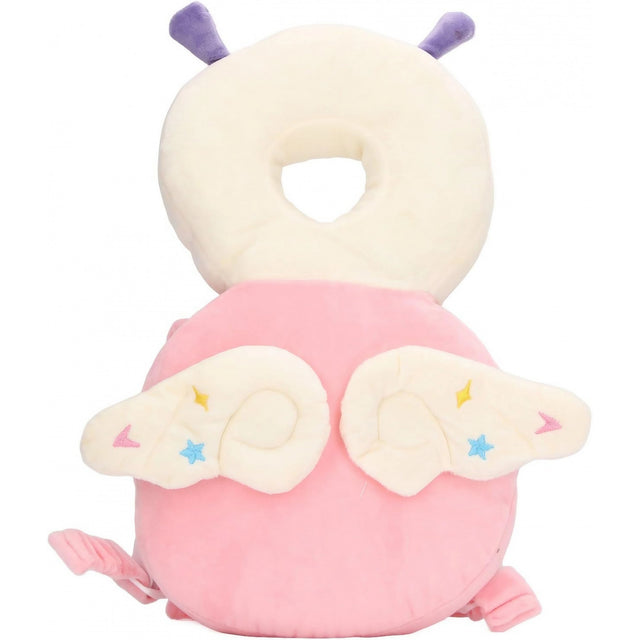 Perna tip Rucsac pentru Protectia Capului, Vivimall, Tetiera tip Insecta, pentru Bebelusi, 33x6x19 cm, 180 g, Roz - vivimall.ro