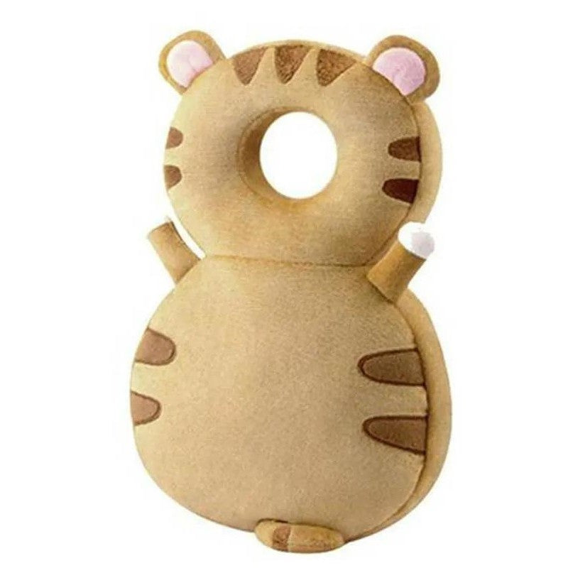 Perna tip Rucsac pentru Protectia Capului, Vivimall, Tetiera tip Tigru, pentru Bebelusi, 33x6x19 cm, 180 g, Maro - vivimall.ro