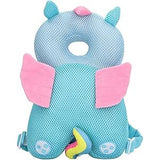 Perna tip Rucsac pentru Protectia Capului, Vivimall, Tetiera tip Unicorn, pentru Bebelusi, Design tip Plasa, 33x6x19 cm, 180 g, Albastru - vivimall.ro