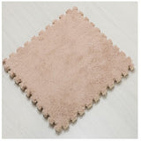 Set 10 Piese Covor tip Puzzle, Vivimall, Spuma EVA, Pufos, 30 x 30 x 1 cm, Crem - vivimall.ro