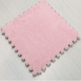 Set 10 Piese Covor tip Puzzle, Vivimall, Spuma EVA, Pufos, 30 x 30 x 1 cm, Roz Pudrat - vivimall.ro