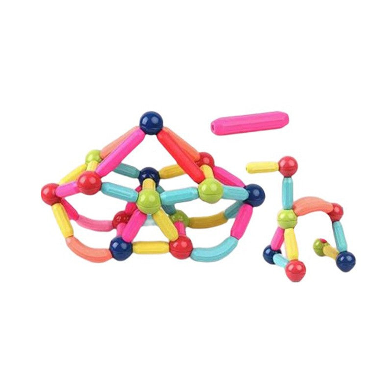 Piese Magnetice pentru Copii, Flippy, Set din 103 de Piese de diferite Culori, Constructor Magnetic cu Posibilitatea de a Construii forme Nelimitate, Multicolor - vivimall.ro