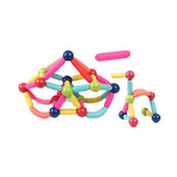 Piese Magnetice pentru Copii, Flippy, Set din 103 de Piese de diferite Culori, Constructor Magnetic cu Posibilitatea de a Construii forme Nelimitate, Multicolor - vivimall.ro