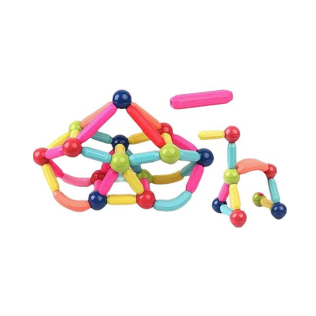 Piese Magnetice pentru Copii, Flippy, Set din 103 de Piese de diferite Culori, Constructor Magnetic cu Posibilitatea de a Construii forme Nelimitate, Multicolor - vivimall.ro