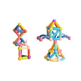 Piese Magnetice pentru Copii, Flippy, Set din 162 de Piese de diferite Culori, Constructor Magnetic cu Posibilitatea de a Construii forme Nelimitate, Multicolor - vivimall.ro