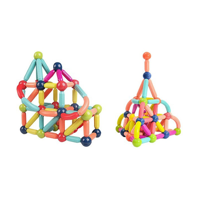 Piese Magnetice pentru Copii, Flippy, Set din 198 de Piese de diferite Culori, Constructor Magnetic cu Posibilitatea de a Construii forme Nelimitate, Multicolor - vivimall.ro