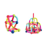Piese Magnetice pentru Copii, Flippy, Set din 64 de Piese de diferite Culori, Constructor Magnetic cu Posibilitatea de a Construii forme Nelimitate, Multicolor - vivimall.ro