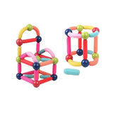 Piese Magnetice pentru Copii, Flippy, Set din 68 de Piese de diferite Culori, Constructor Magnetic cu Posibilitatea de a Construii forme Nelimitate, Multicolor - vivimall.ro