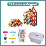 Piese Magnetice pentru Copii, Flippy, Set din 72 de Piese de diferite Culori, Constructor Magnetic cu Posibilitatea de a Construii forme Nelimitate, Multicolor - vivimall.ro