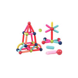 Piese Magnetice pentru Copii, Flippy, Set din 82 de Piese de diferite Culori, Constructor Magnetic cu Posibilitatea de a Construii forme Nelimitate, Multicolor - vivimall.ro