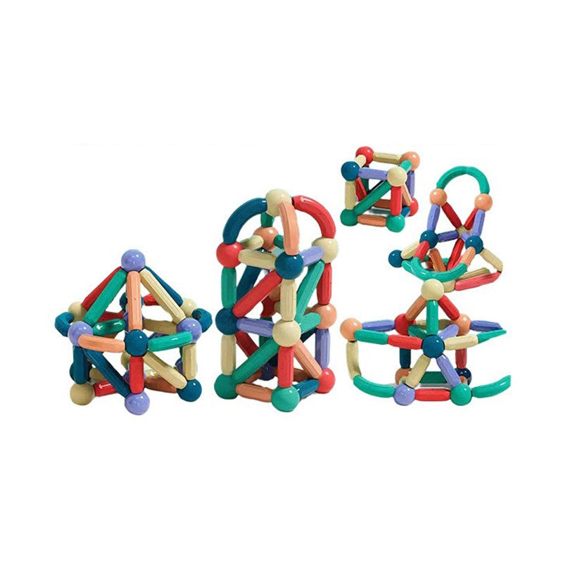 Piese Magnetice pentru Copii, Flippy, Set din 88 de Piese de diferite Culori, Constructor Magnetic cu Posibilitatea de a Construii forme Nelimitate, Multicolor - vivimall.ro