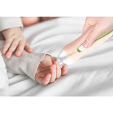 Pila Electrica, Vivimall, pentru Copii si Bebelusi, din ABS, 6 Accesorii, cu Lumina LED, 9.5 x 6 x 17 cm, Verde/Roz - vivimall.ro