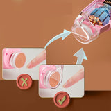 Pila Electrica, Vivimall, pentru Copii si Bebelusi, din ABS, 6 Accesorii, cu Lumina LED, 9.5 x 6 x 17 cm, Verde/Roz - vivimall.ro