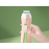 Pila Electrica, Vivimall, pentru Copii si Bebelusi, din ABS, 6 Accesorii, cu Lumina LED, 9.5 x 6 x 17 cm, Verde/Roz - vivimall.ro