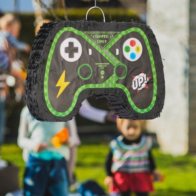 Pinata-Controler Gamepad pentru Petrecere, Flippy, din Hartie si Carton, Pinata pentru Petreceri, 42 x 28 x 8 cm, Negru - vivimall.ro